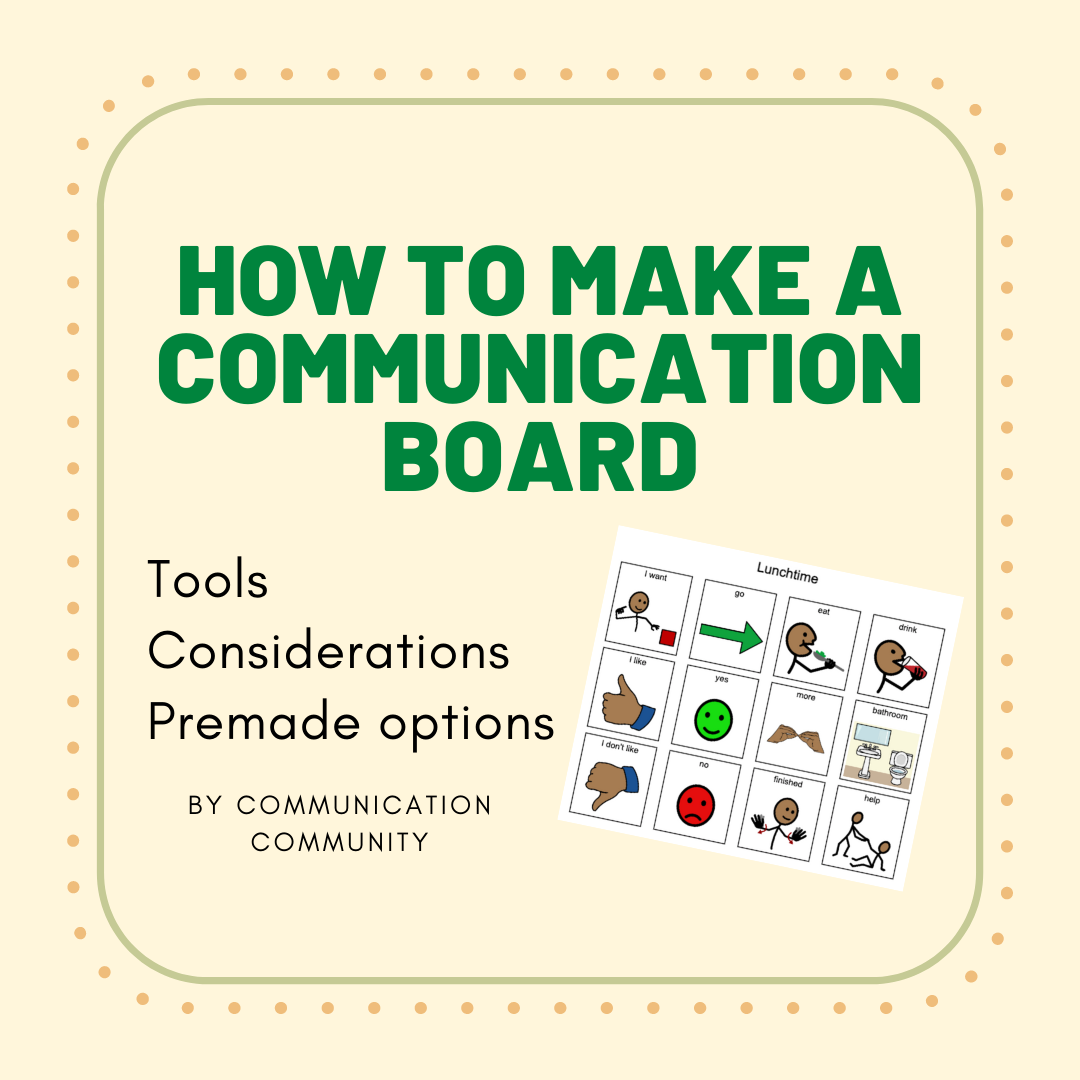 How To Make A Aac Communication Board