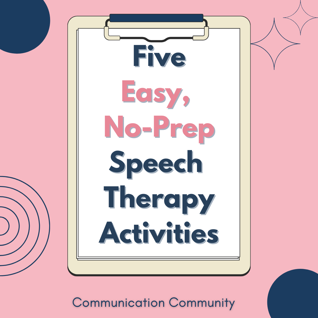 speech therapy activities