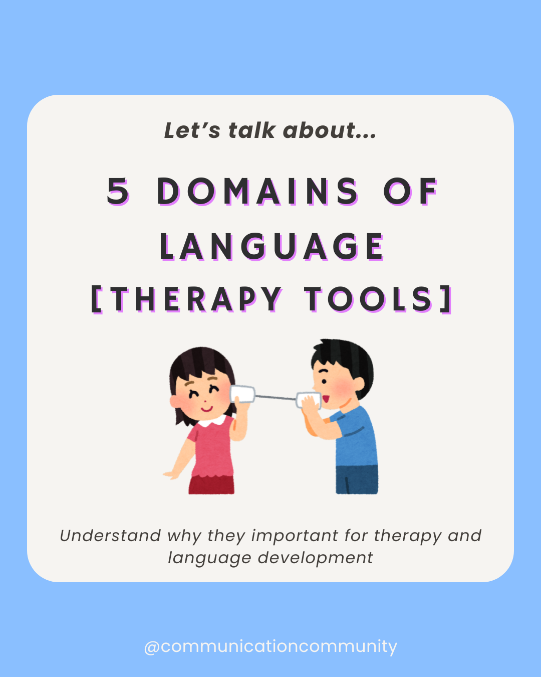 5 Domains of Language: Best of Therapy Tools! February 2021