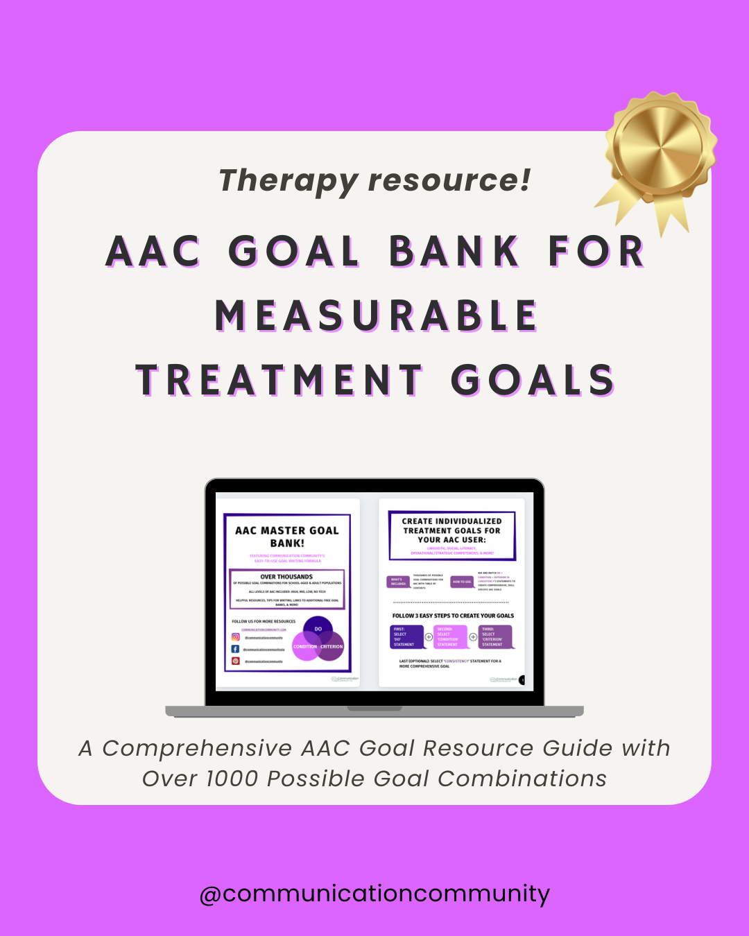 AAC Goal Bank for Measurable Treatment Goals