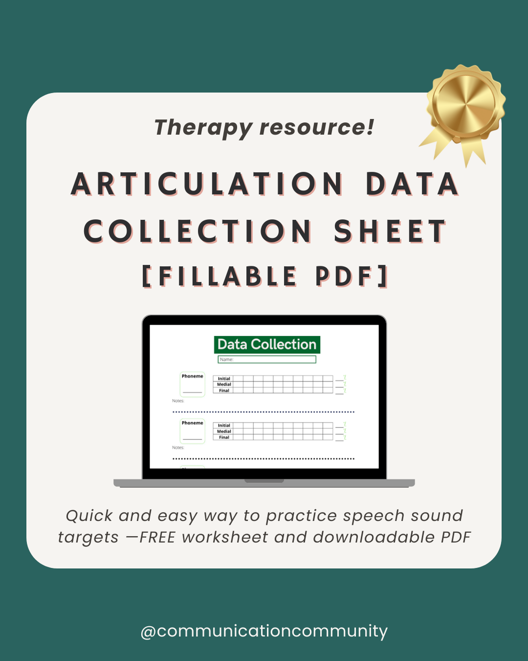 Articulation Data Collection Sheet