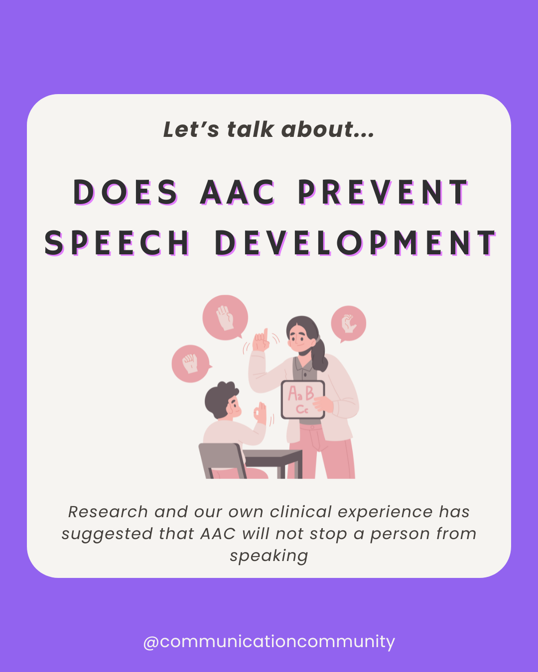 Does AAC Prevent Speech Development? [with research articles]