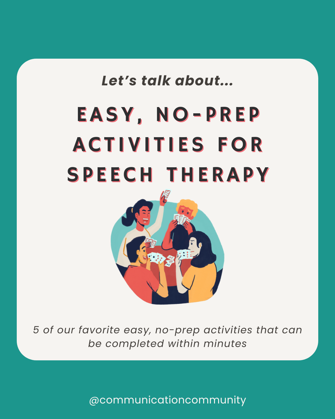 Easy, No-Prep Activities for Speech Therapy