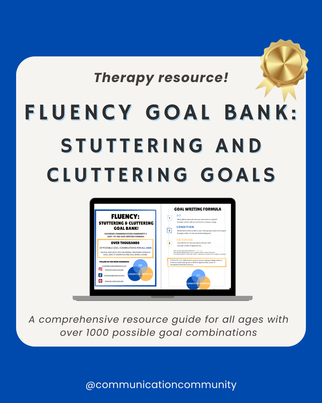 Fluency GOAL BANK: Stuttering and Cluttering Goals (all ages)