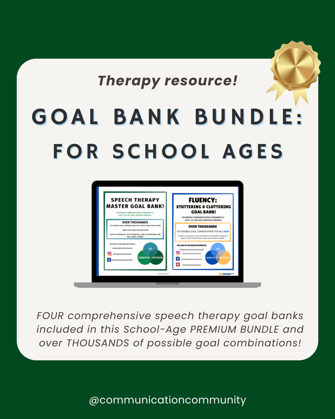 Speech Therapy Goal Bank: School-Age PREMIUM Bundle!