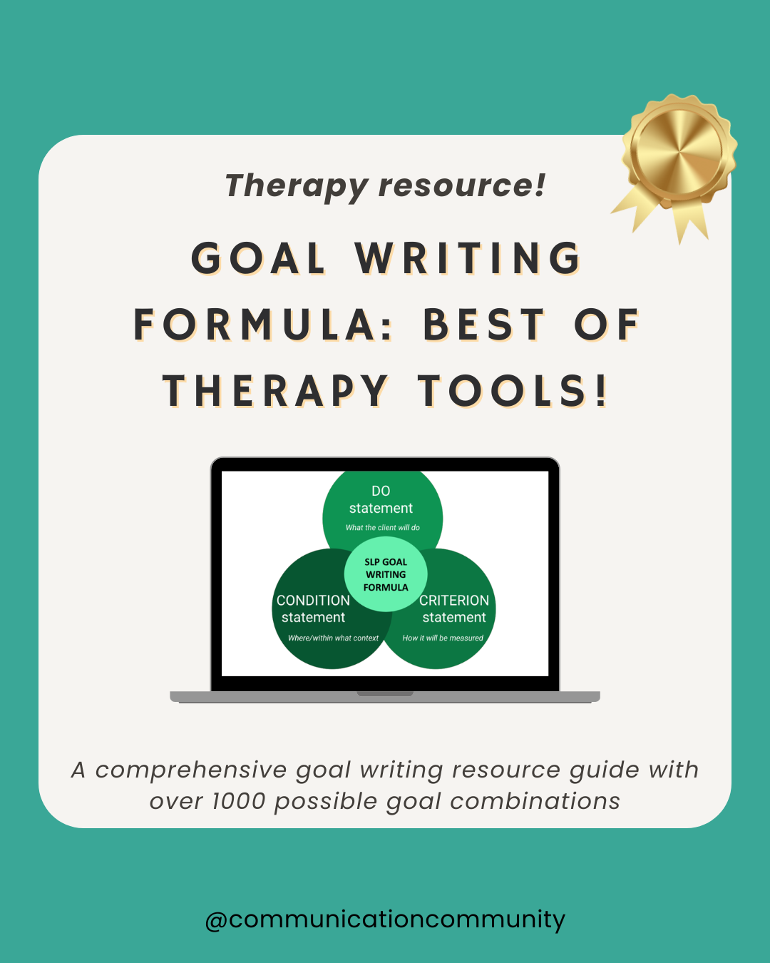 Goal Writing Formula: Best of Therapy Tools! November 2020