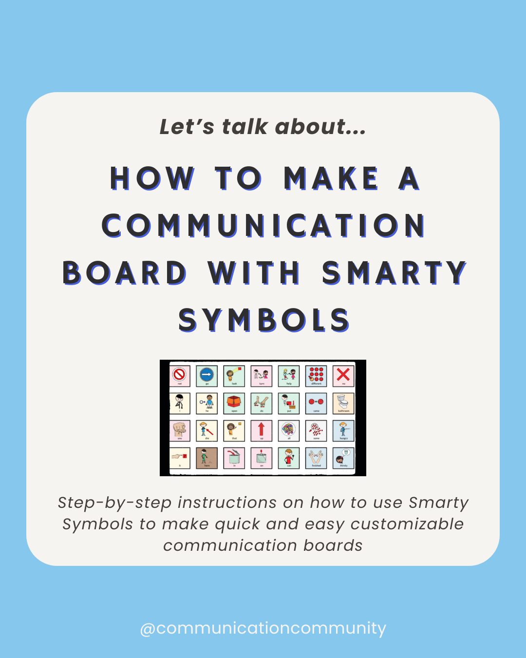 How To Make a Communication Board with Smarty Symbols