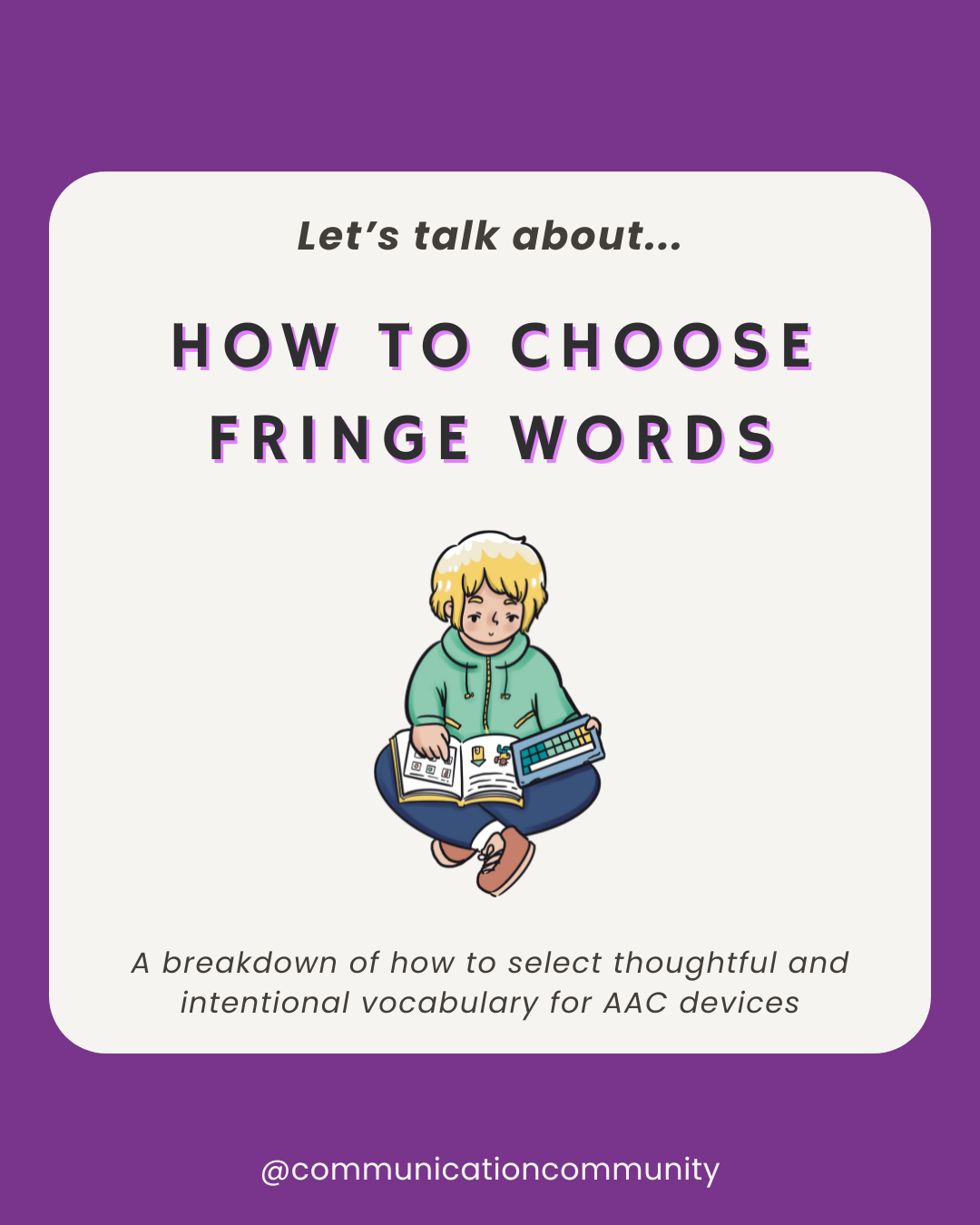 How to Choose Fringe Words