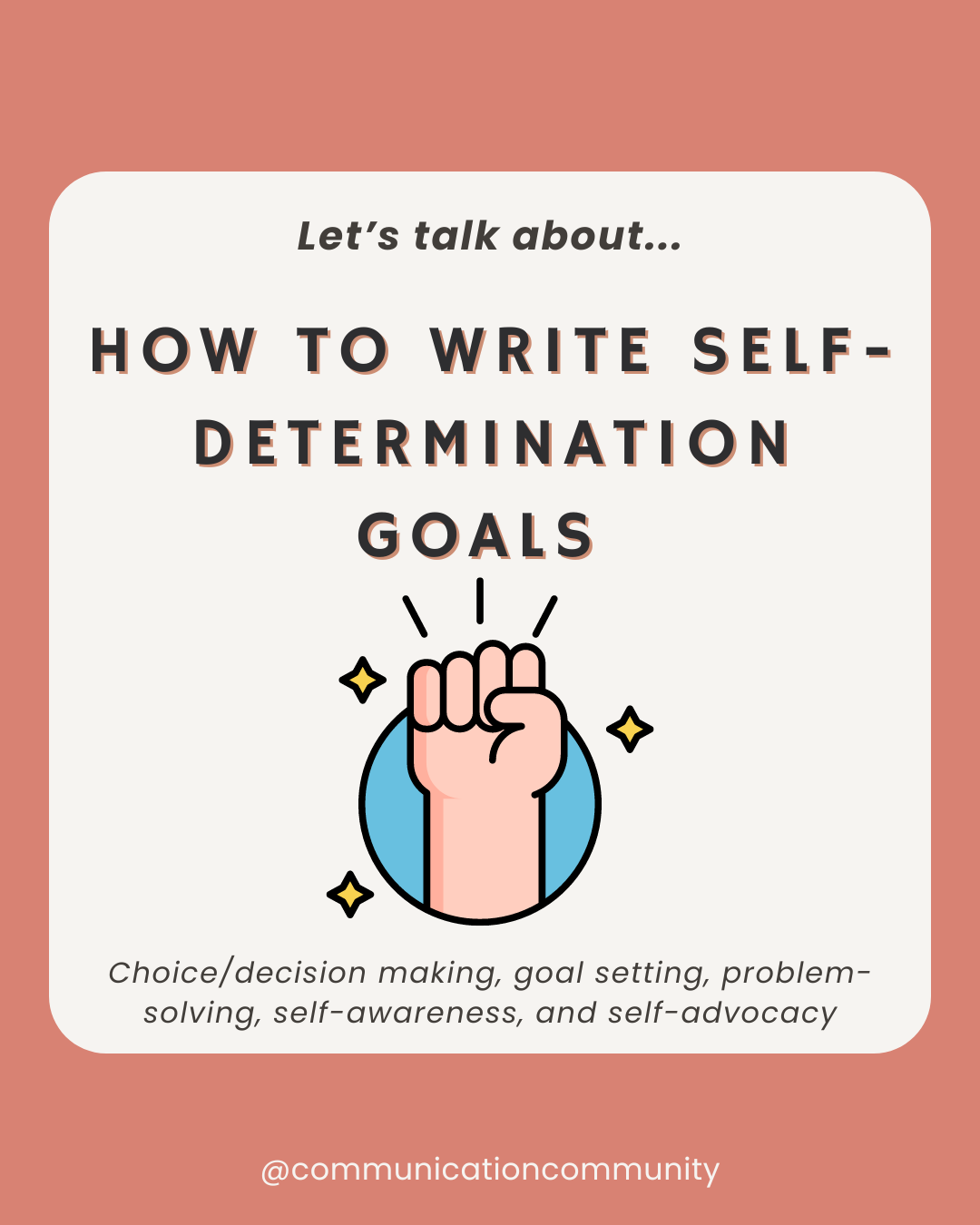 How to Write Self-Determination Goals [with goal bank]