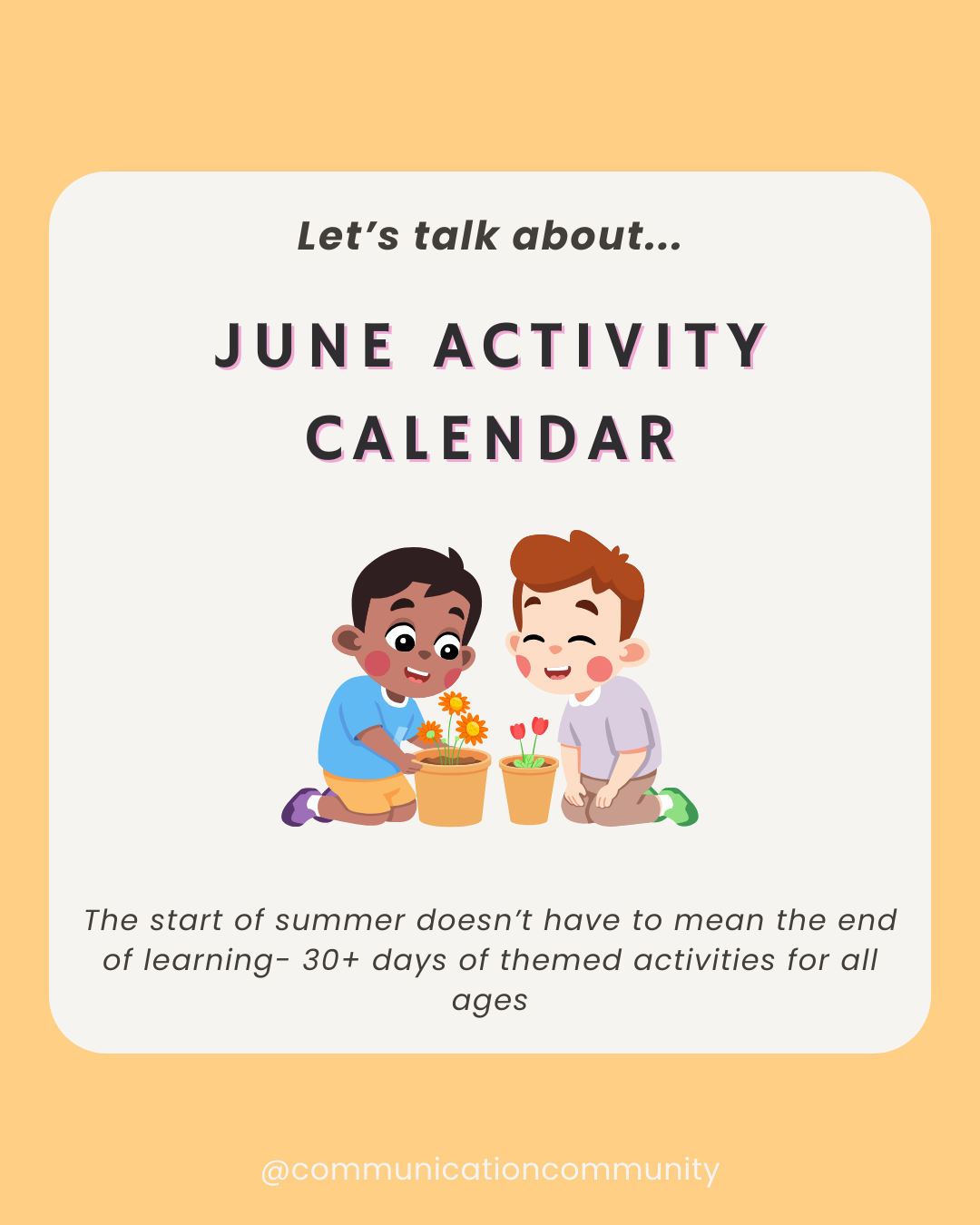 June 2022 Activity Calendar