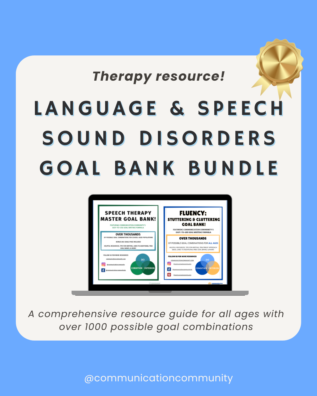 Speech Therapy Goal Bank BUNDLE: Language & Speech Sound Disorders