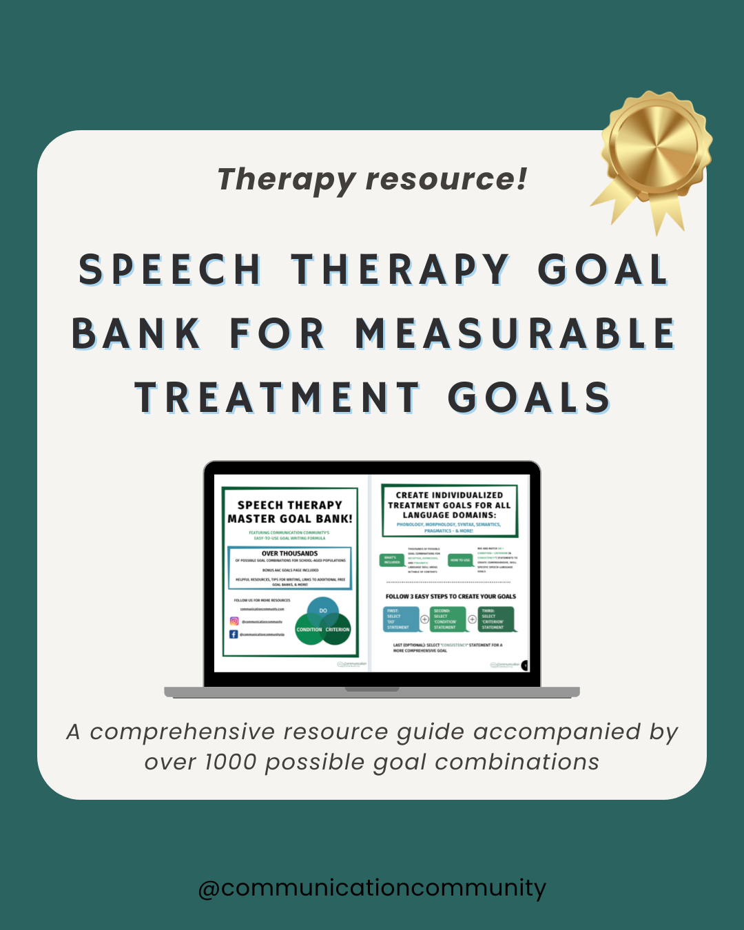 Speech Therapy Goal Bank for Measurable Treatment Goals: Best of Therapy Tools! August 2021