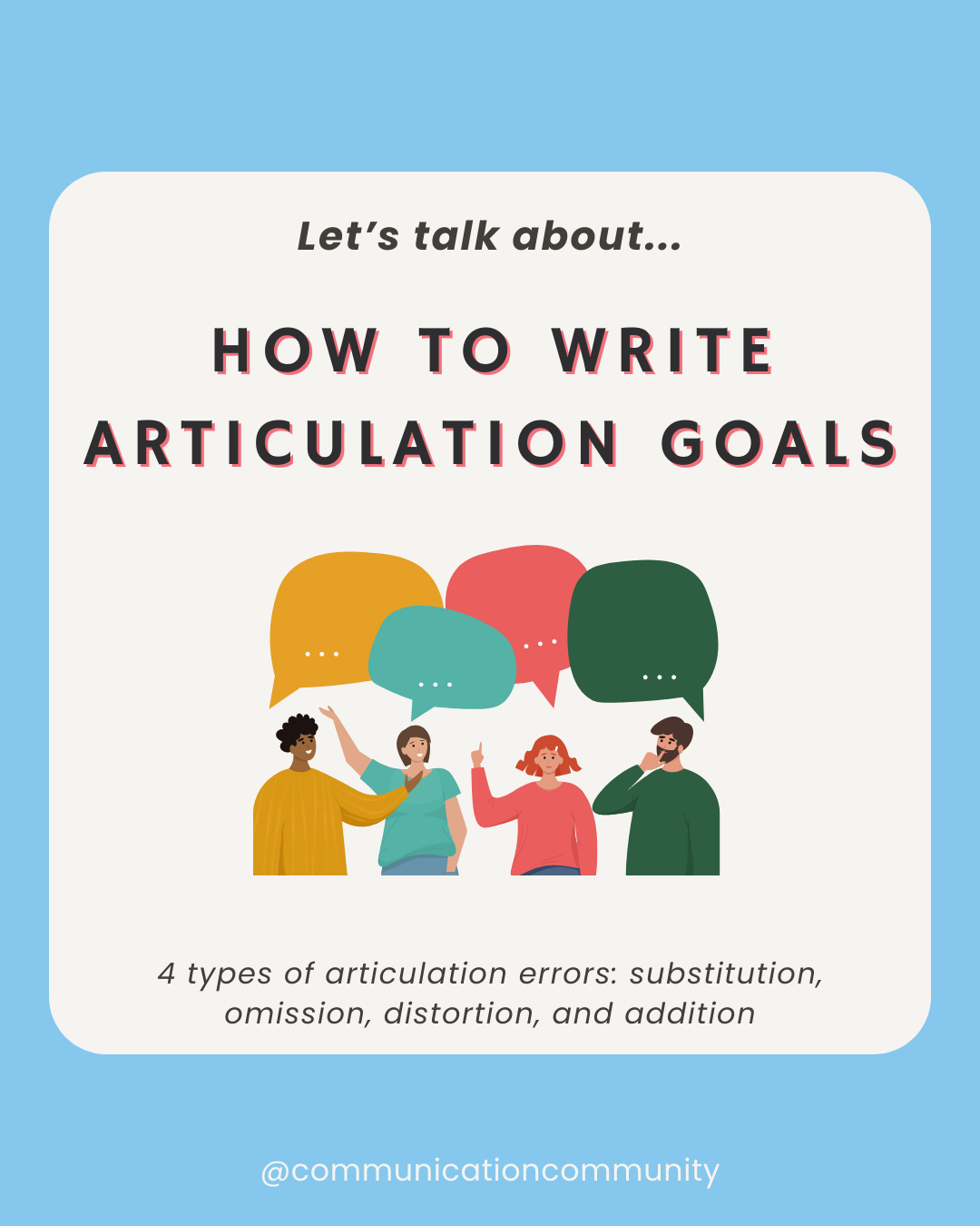 How to Write Articulation Goals [with goal bank]