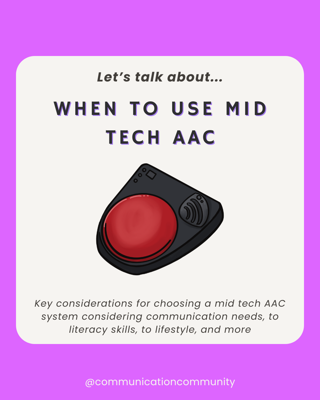 When to Use Mid Tech AAC