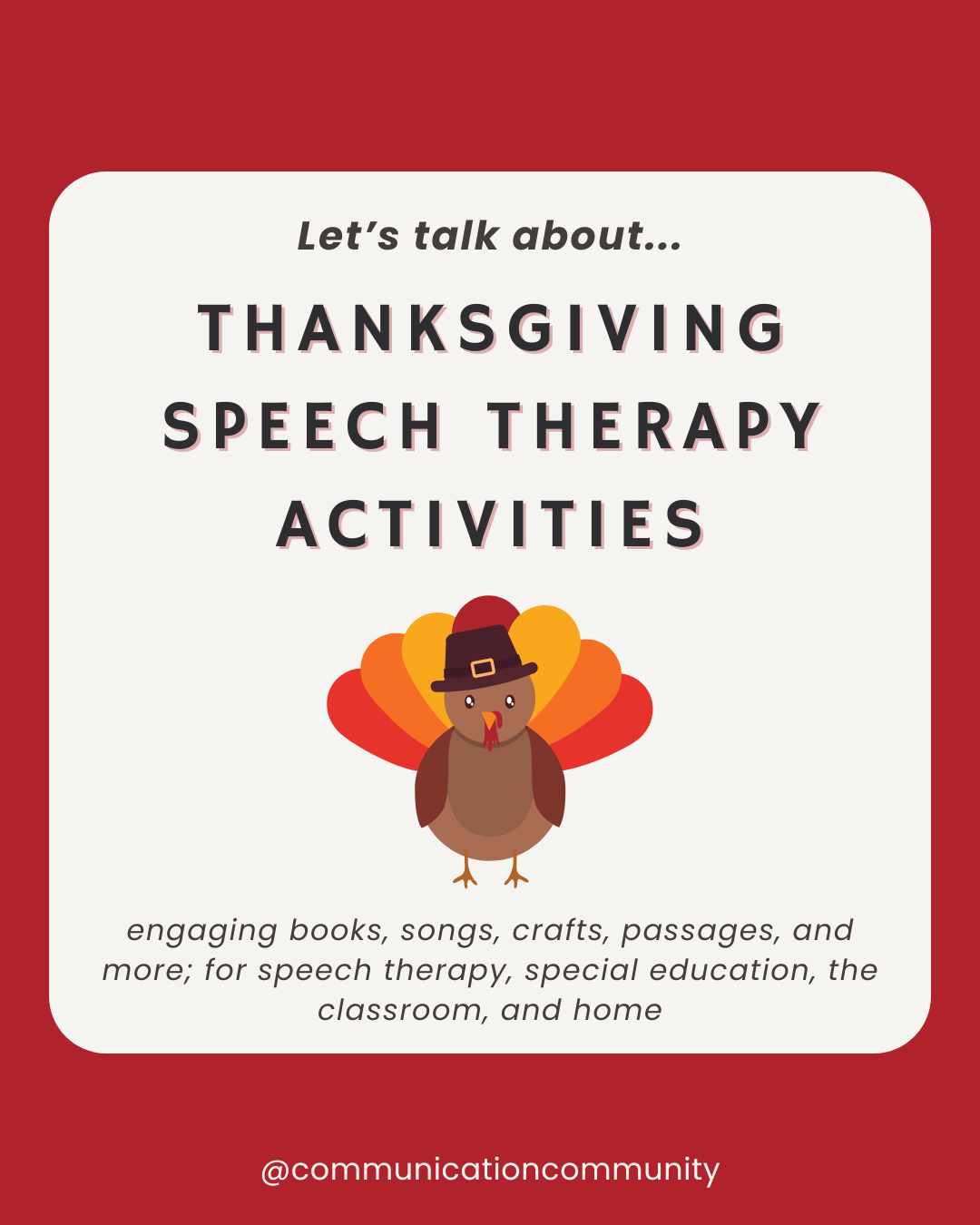 Top 5 Thanksgiving Speech Therapy Activities