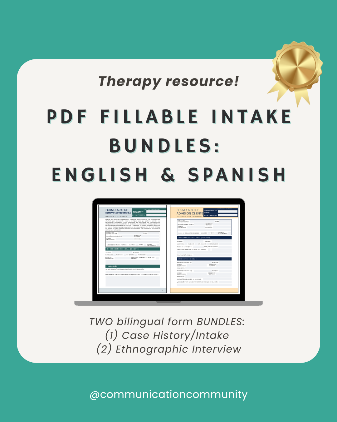 Must-Have Intake & Ethnographic Interview Forms for Speech Therapists (English & Spanish)